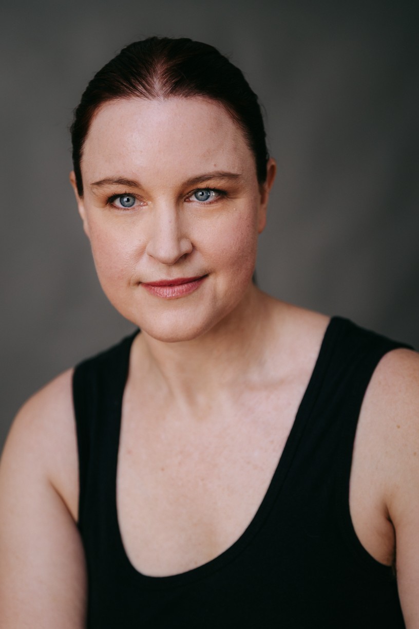 Sumara Meers, Australian actor, hair back and black top
